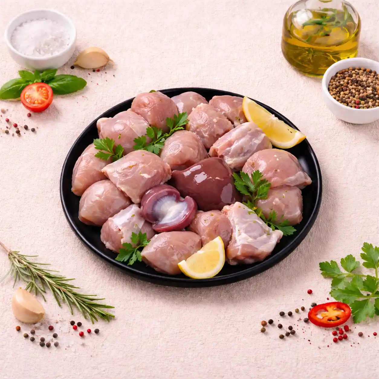 Chicken Curry Cut with Skin with liver and gizzard