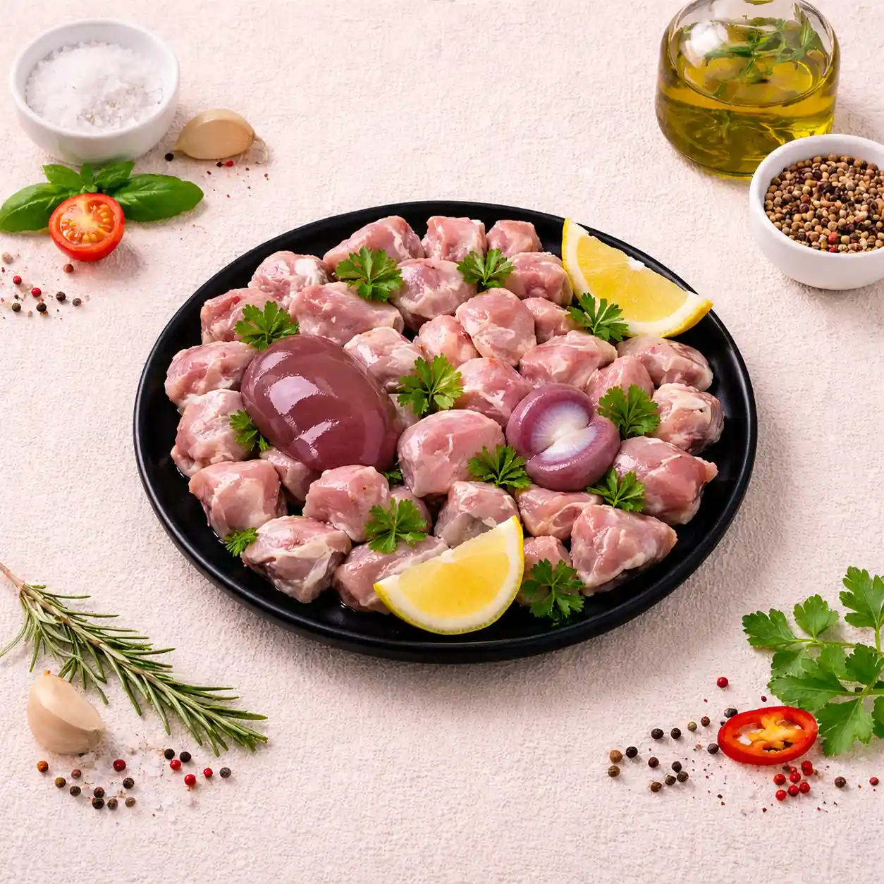 Chicken Curry Cut with Skin with liver and gizzard
